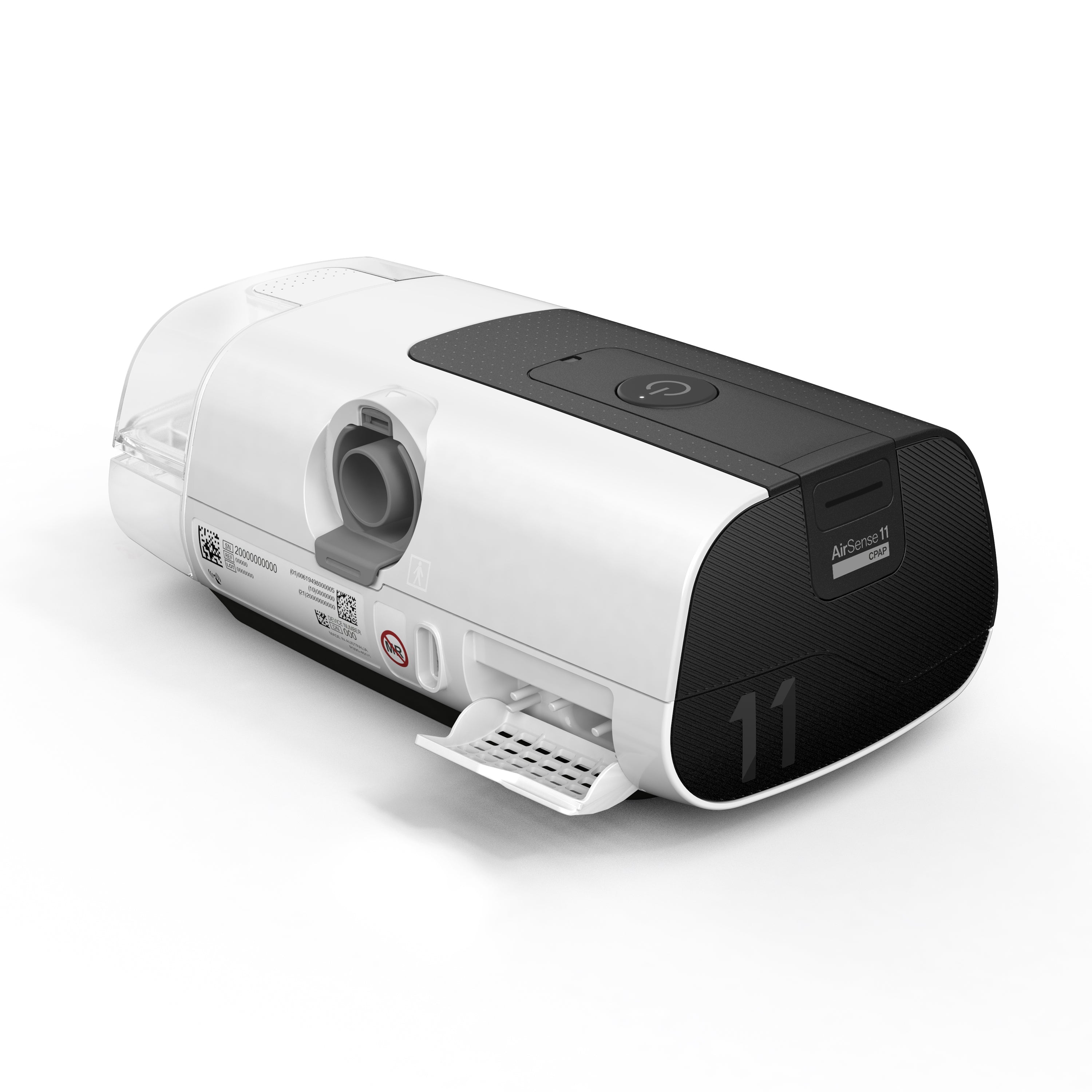 Back angle of ResMed AirSense 11 AutoSet CPAP machine