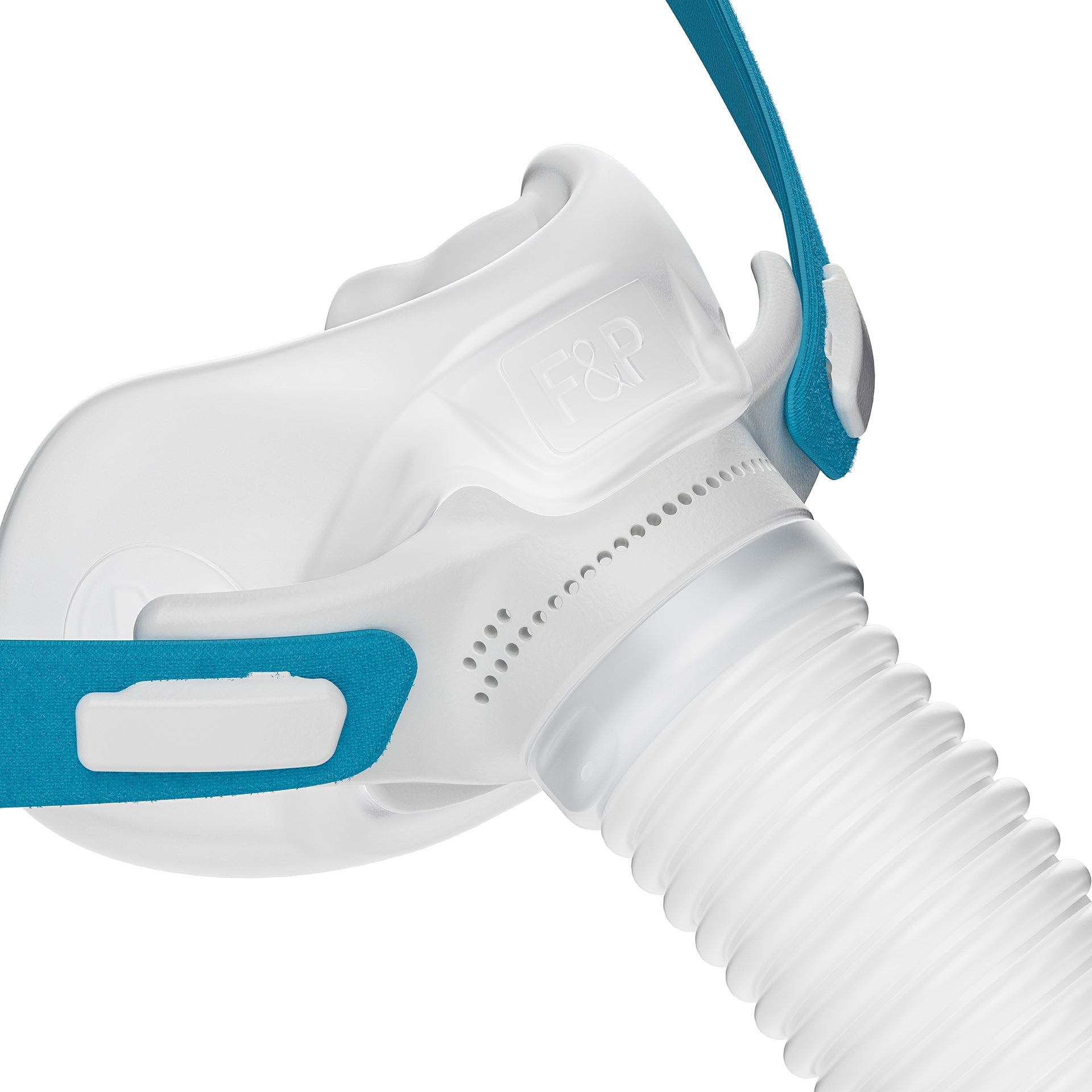 Closeup of the F&P Nova Micro Nasal Pillow Mask