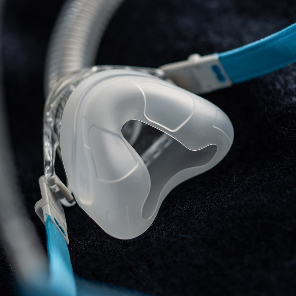 Closeup view of the inside cushion of F&P Nova Nasal CPAP Mask