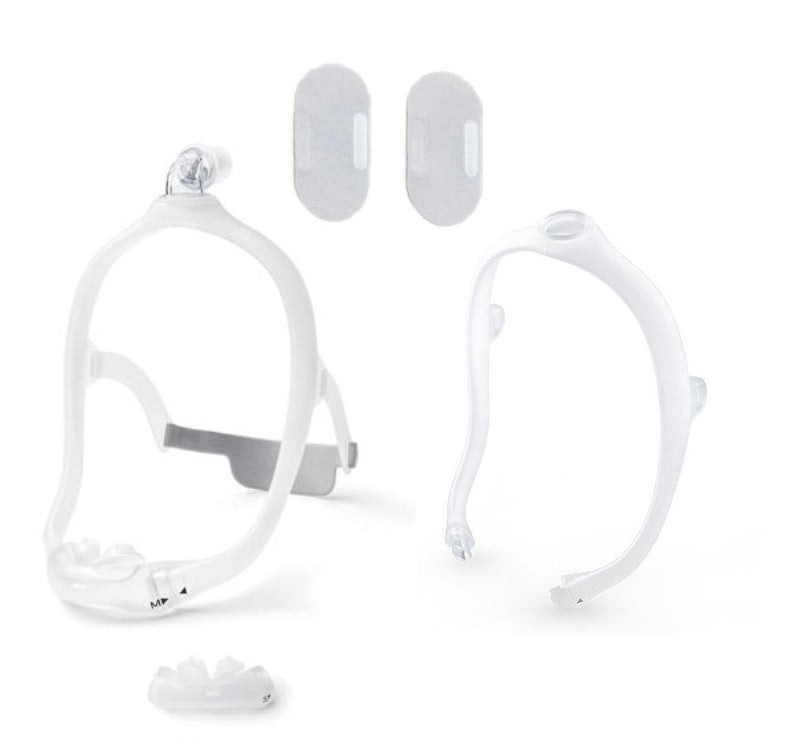 DreamWear Silicone Pillows Fit Pack with a Small and Medium sized frames, headgear, small and medium cushions and pair of soft wraps