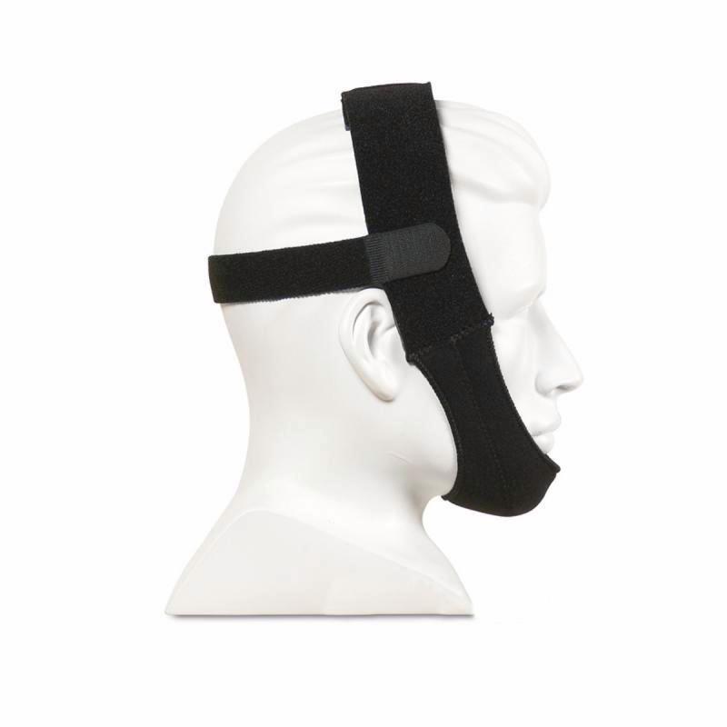 Black chinstrap on a mannequin head