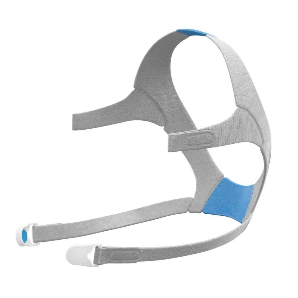 Blue and grey ResMed AirFit / AirTouch F20 Headgear