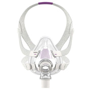 ResMed AirFit F20 for Her full face CPAP mask with purple accents