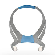 Blue and grey ResMed AirFit F30 headgear