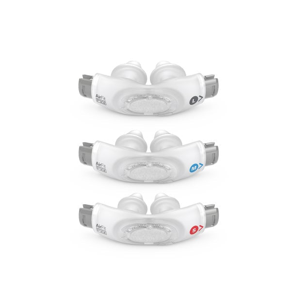 All three sizes of the ResMed AirFit P30i nasal pillow cushion