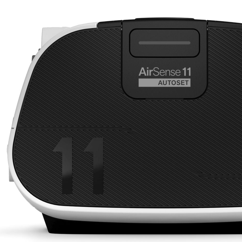 Side profile of the AirSense 11 AutoSet CPAP machine