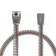 Closeup of the two ends of the ClimateLineAir 11 heated tube for the AirSense 11
