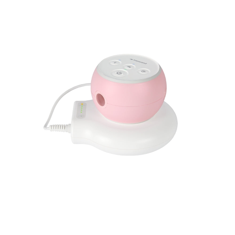 Pink Transcend Micro 510 CPAP Machine on top of the PowerAway Battery