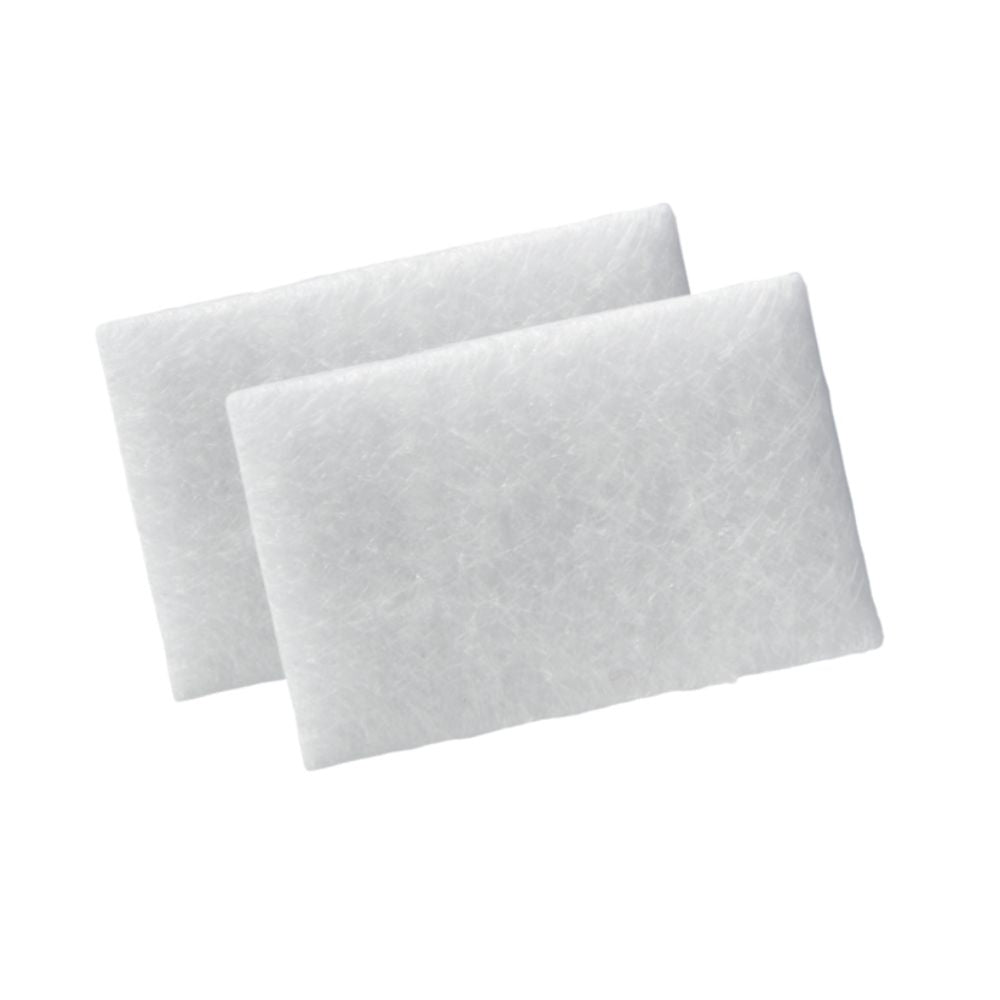 Two white rectangular Micro 510 CPAP filters on a white background