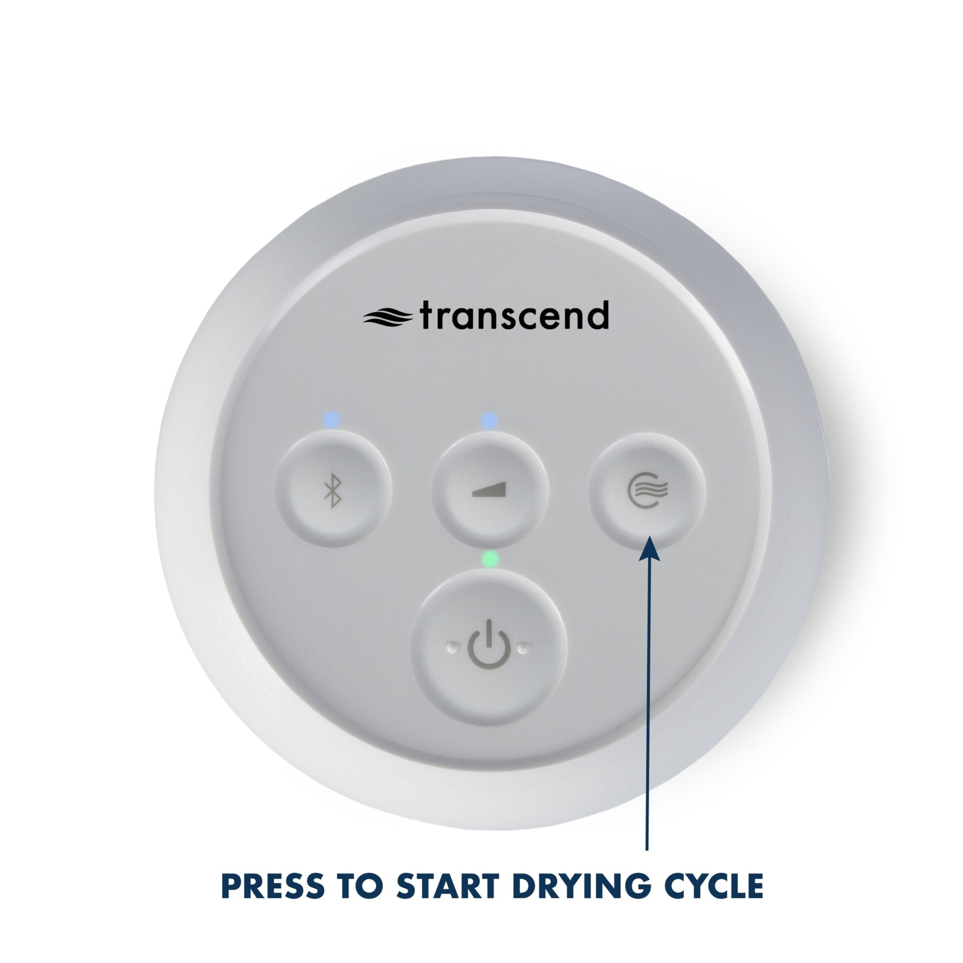 Transcend Micro Travel CPAP device with Drying Cycle button highlighted