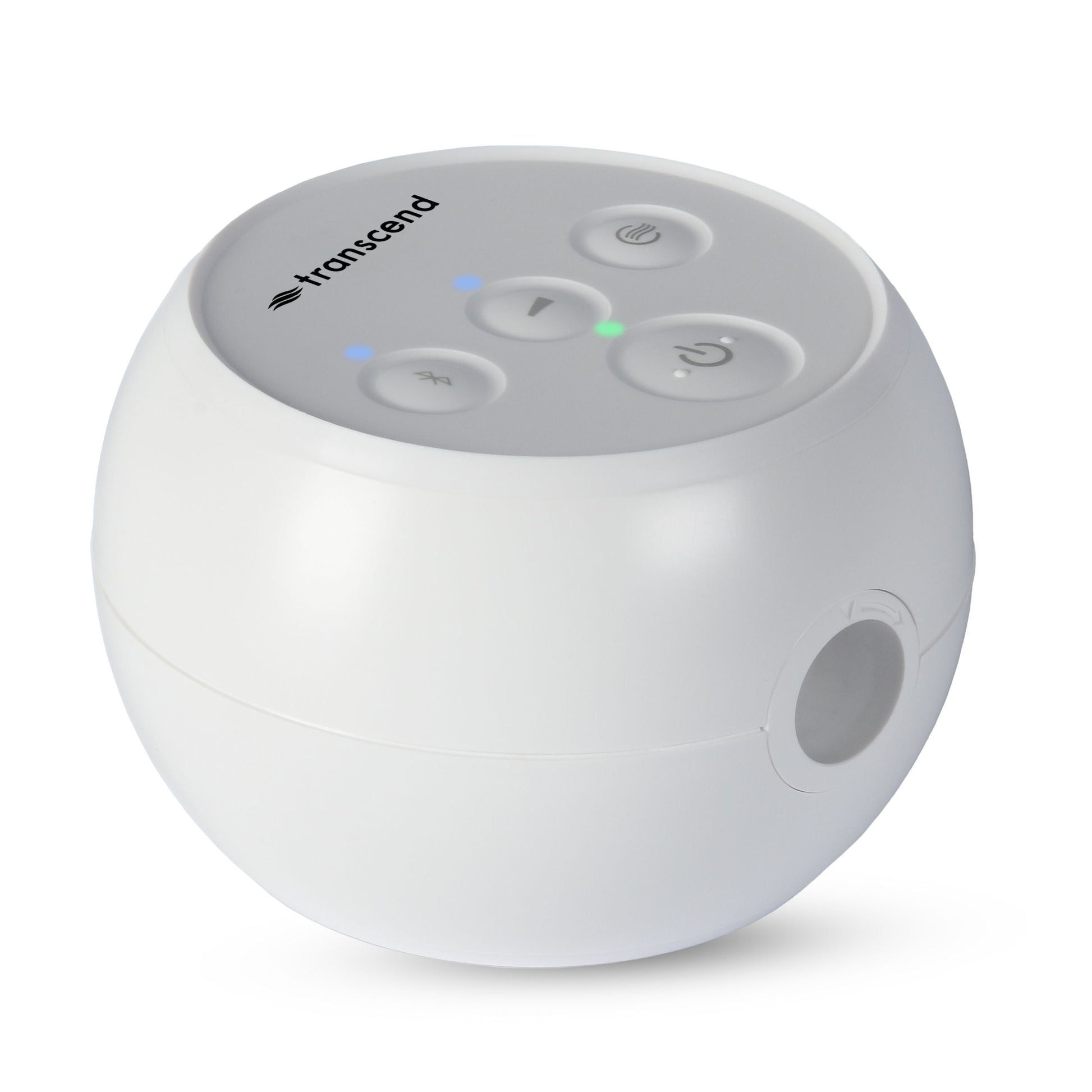 Left side view of the Transcend Micro Travel CPAP device