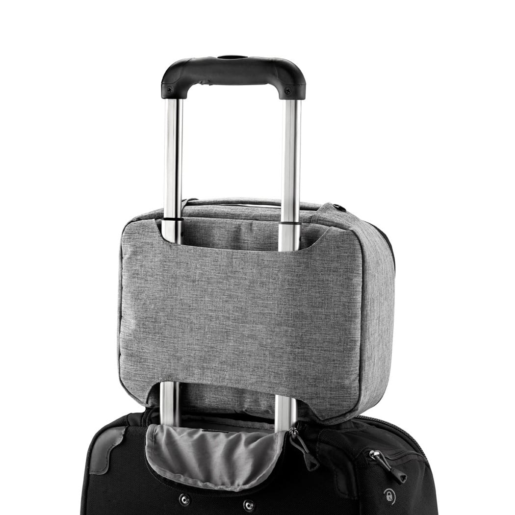 Grey Transcend SleepPak Travel Bag on Suitcase