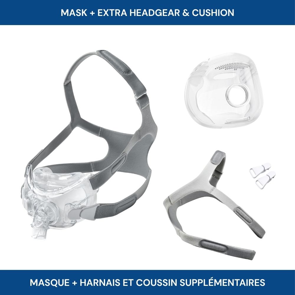 CPAP Bundle with Philips Amara View full face mask with set of extra cushion and headgear