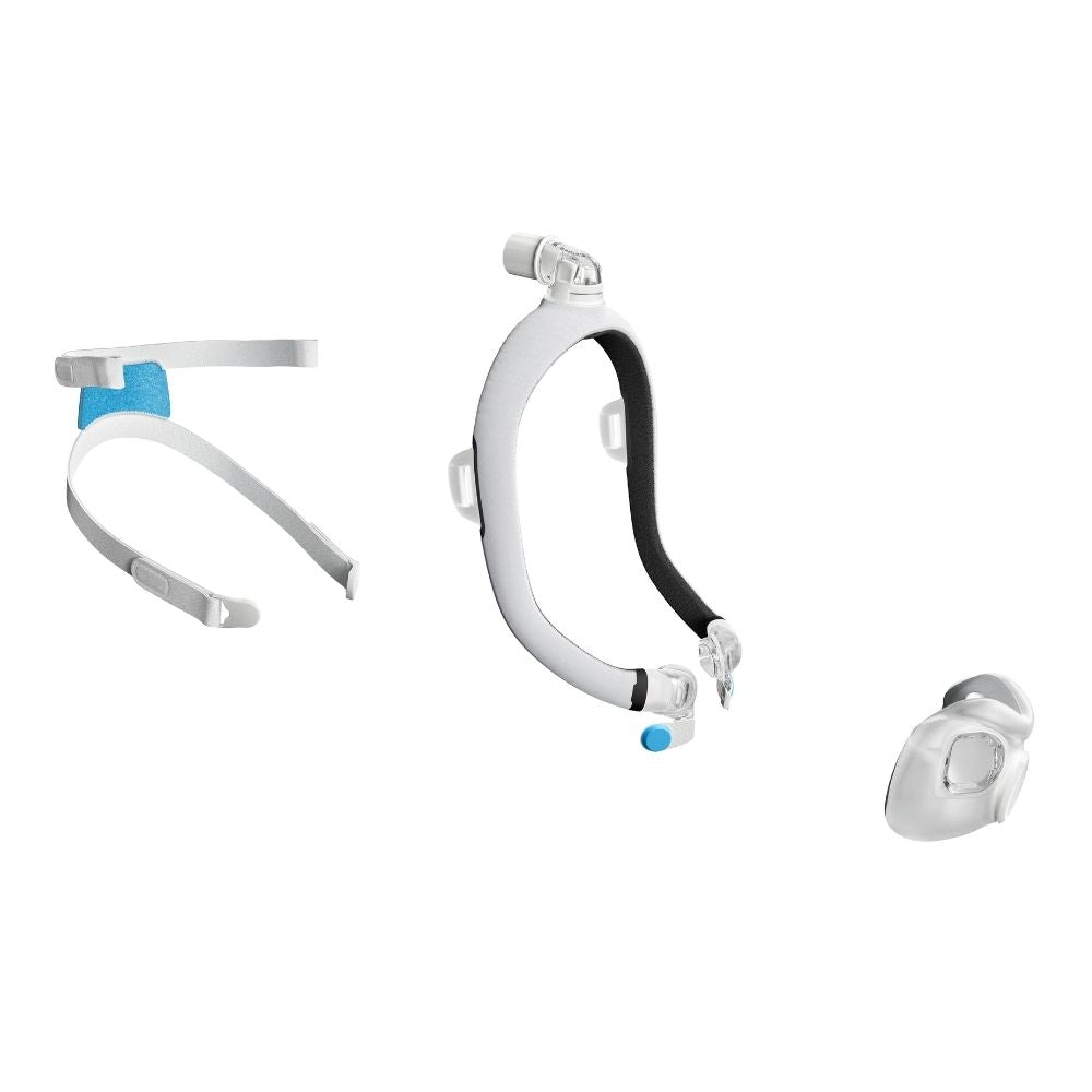 Headgear, frame and cushion mask components of the AirTouch F30i